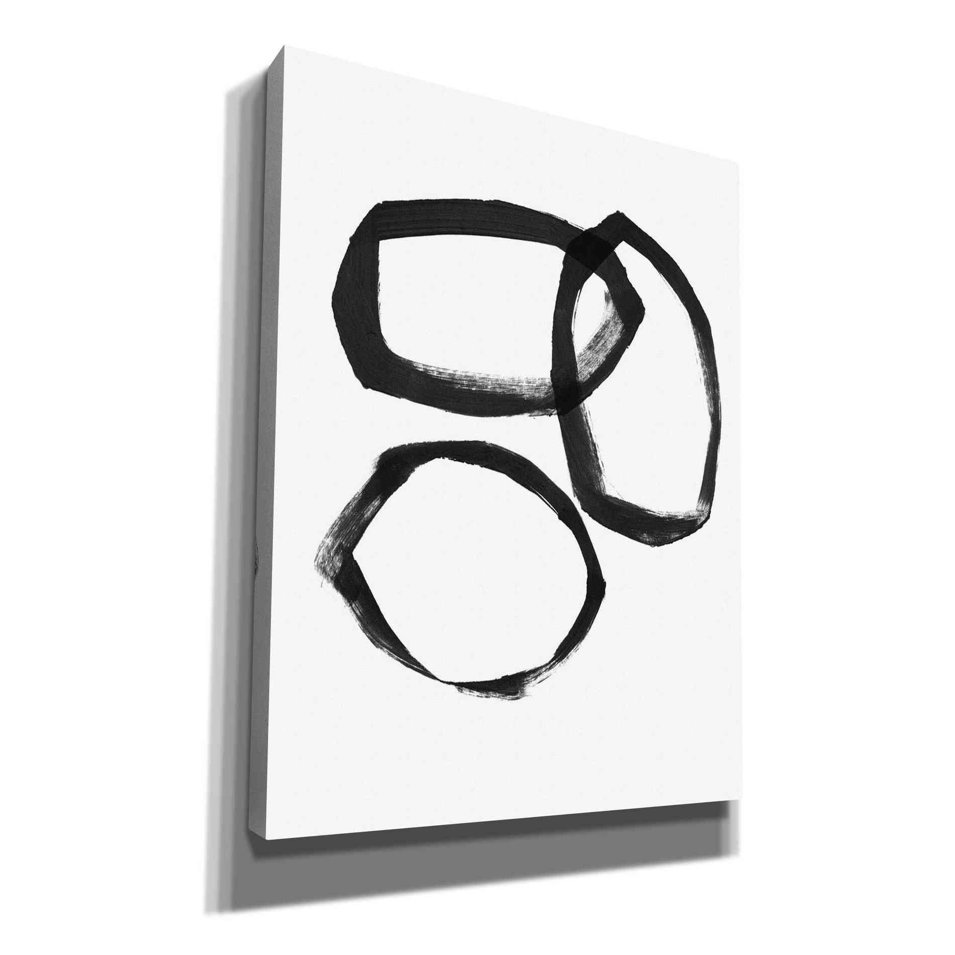 'Brushstroke Circles III' by Linda Woods, Canvas Wall Art