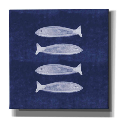 Image of 'Indigo Fish' by Linda Woods, Canvas Wall Art