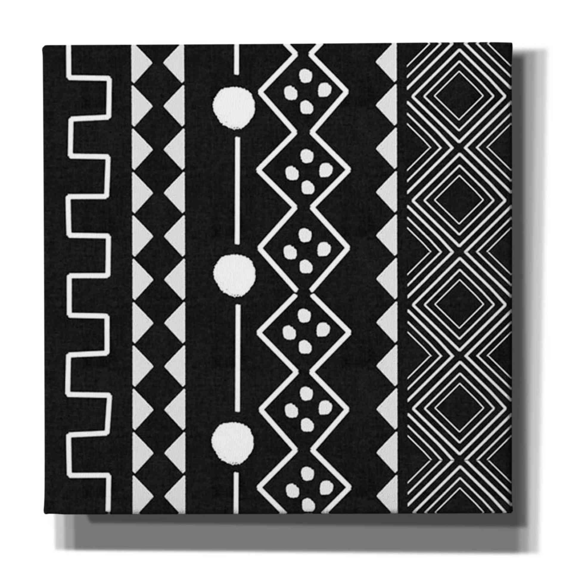 'Mud Cloth V' by Linda Woods, Canvas Wall Art