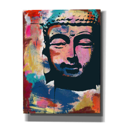 Image of 'Painted Buddha II' by Linda Woods, Canvas Wall Art