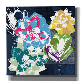 'Colorful Succulents II' by Linda Woods, Canvas Wall Art