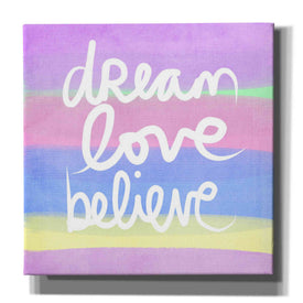 'Unicorn Stripe Dream' by Linda Woods, Canvas Wall Art
