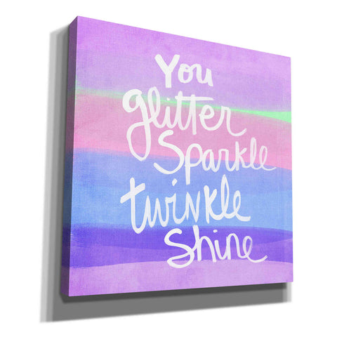 Image of 'Unicorn Stripe Sparkle' by Linda Woods, Canvas Wall Art