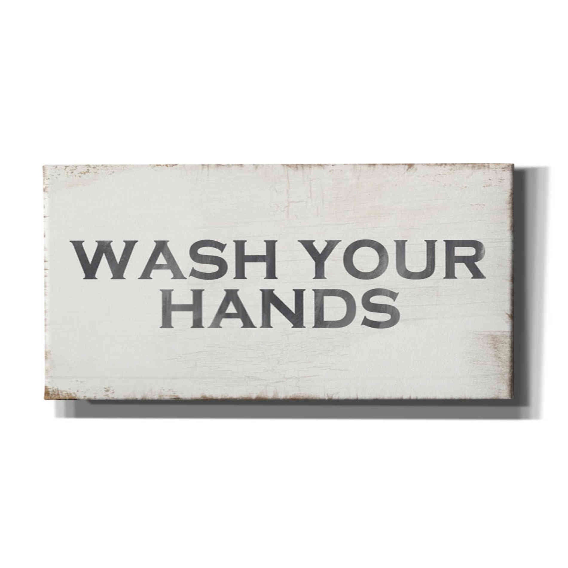 'Wash Your Hands' by Linda Woods, Canvas Wall Art