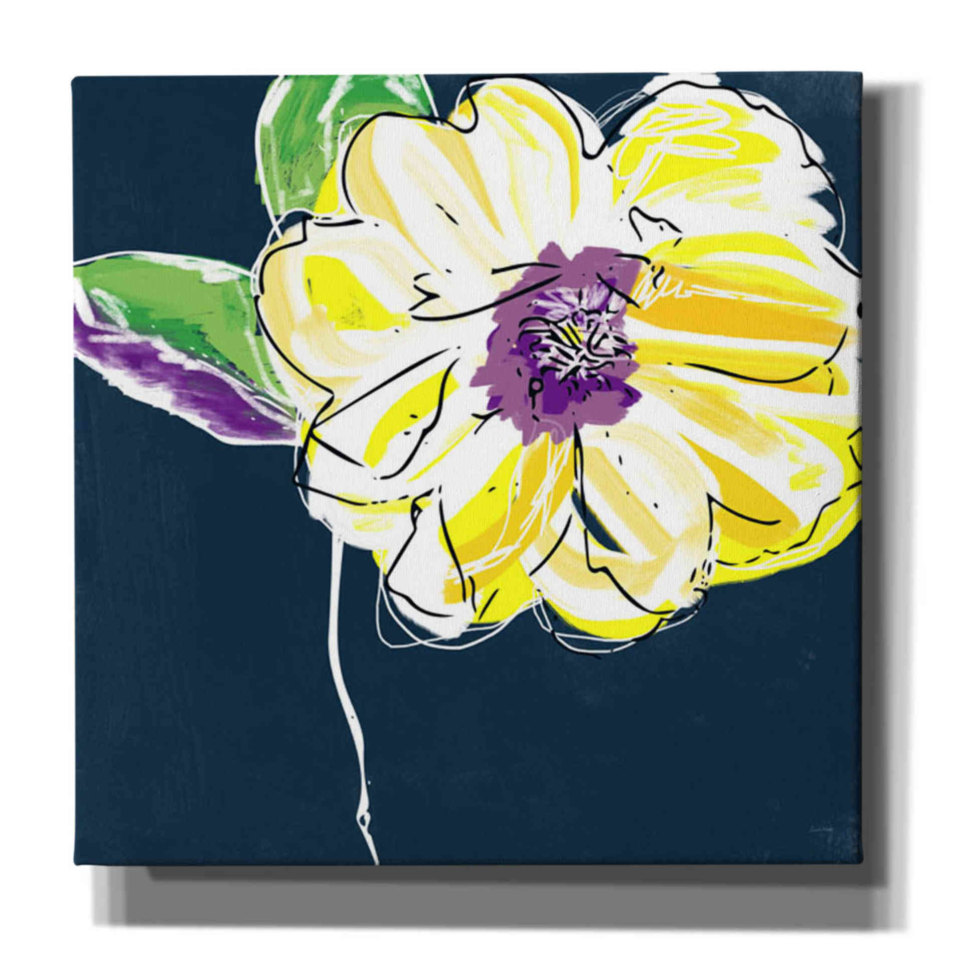 'Yellow Rose' by Linda Woods, Canvas Wall Art