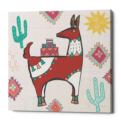 Image of 'Playful Llamas IV' by Farida Zaman, Canvas Wall Art